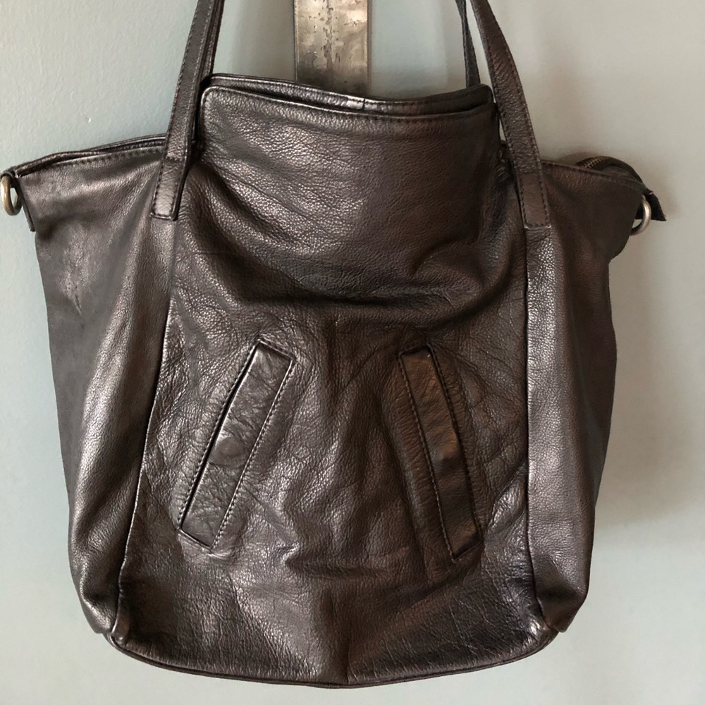 Free People Lucca Washed Leather Tote